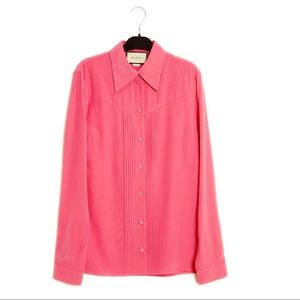 Gucci Silk Blouse in Pink NWOT